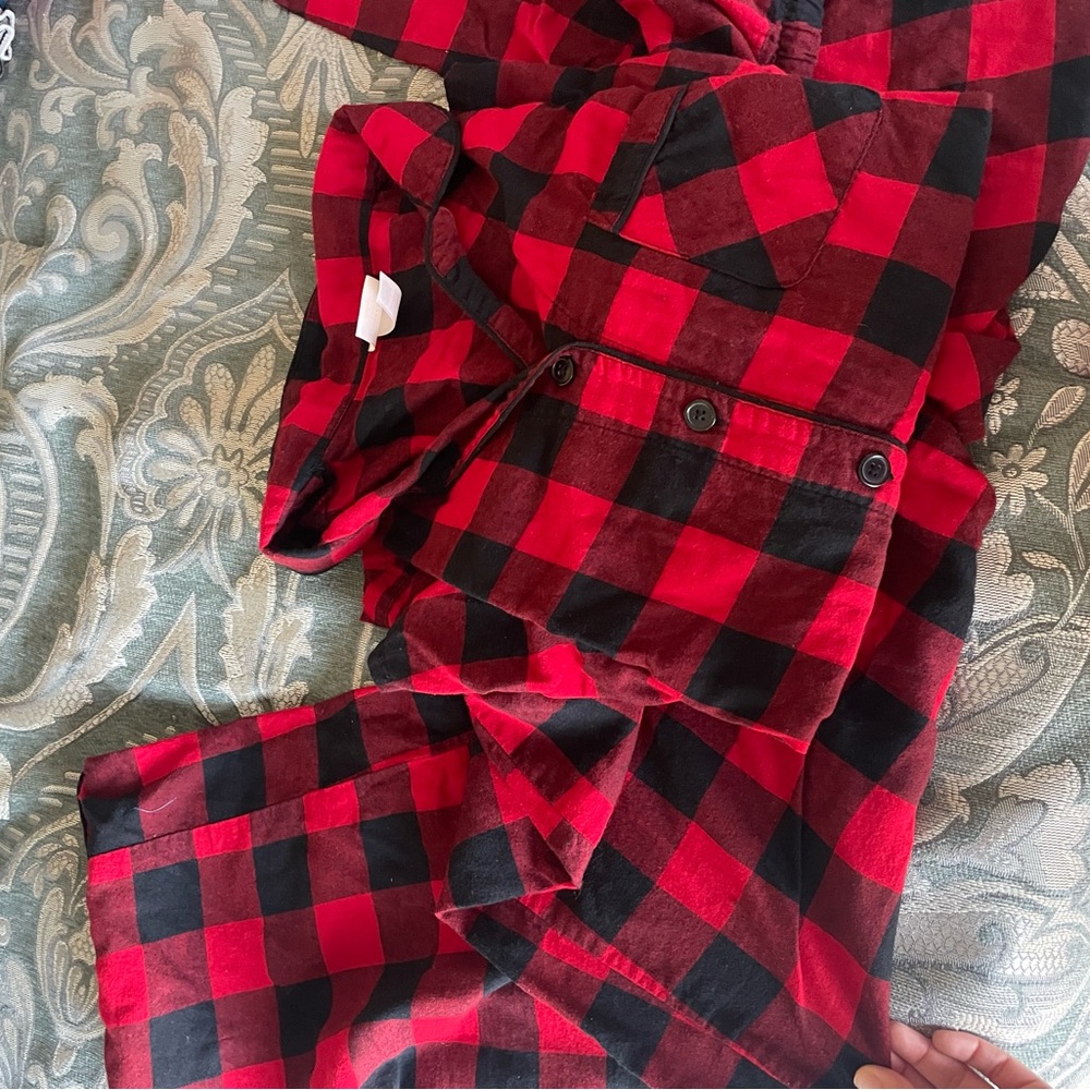 Red and Black Flannel pajama set